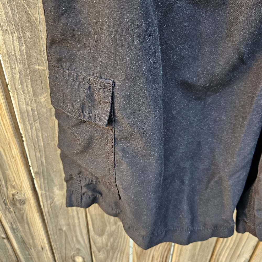 Merona Men's Black Drawstring Cargo Swim Shorts Size L - Picture 10 of 16